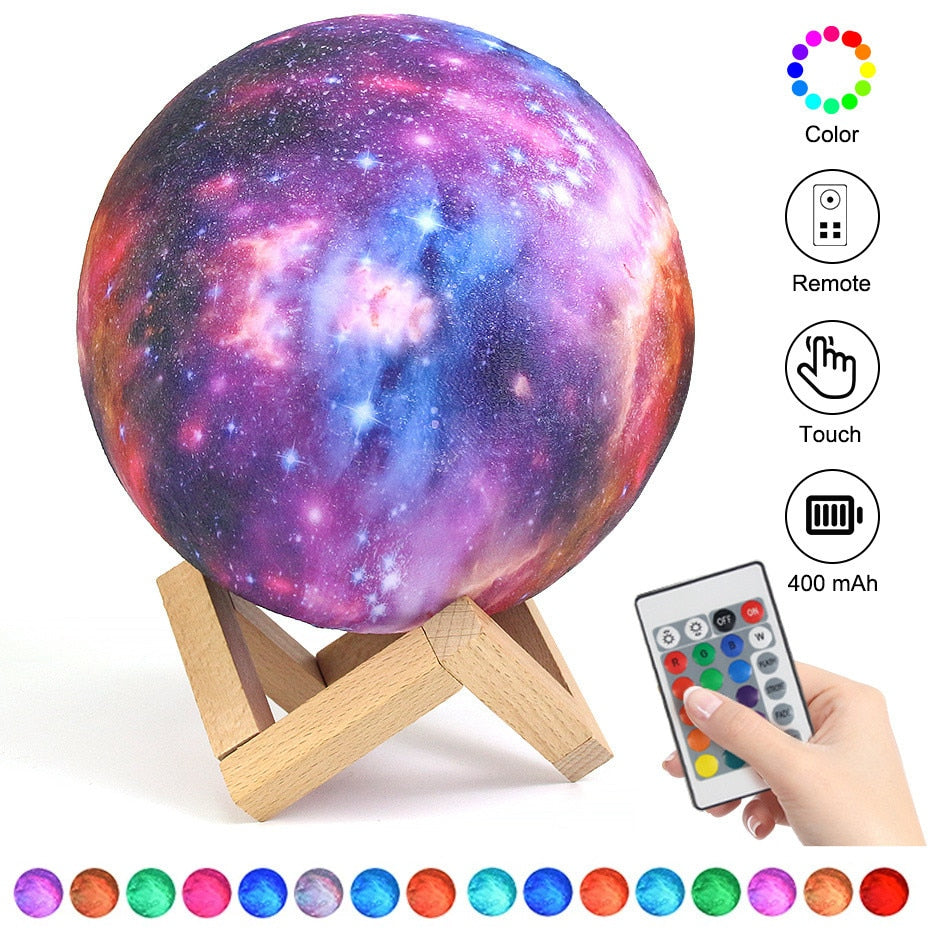 3D Magic Moon LED Light